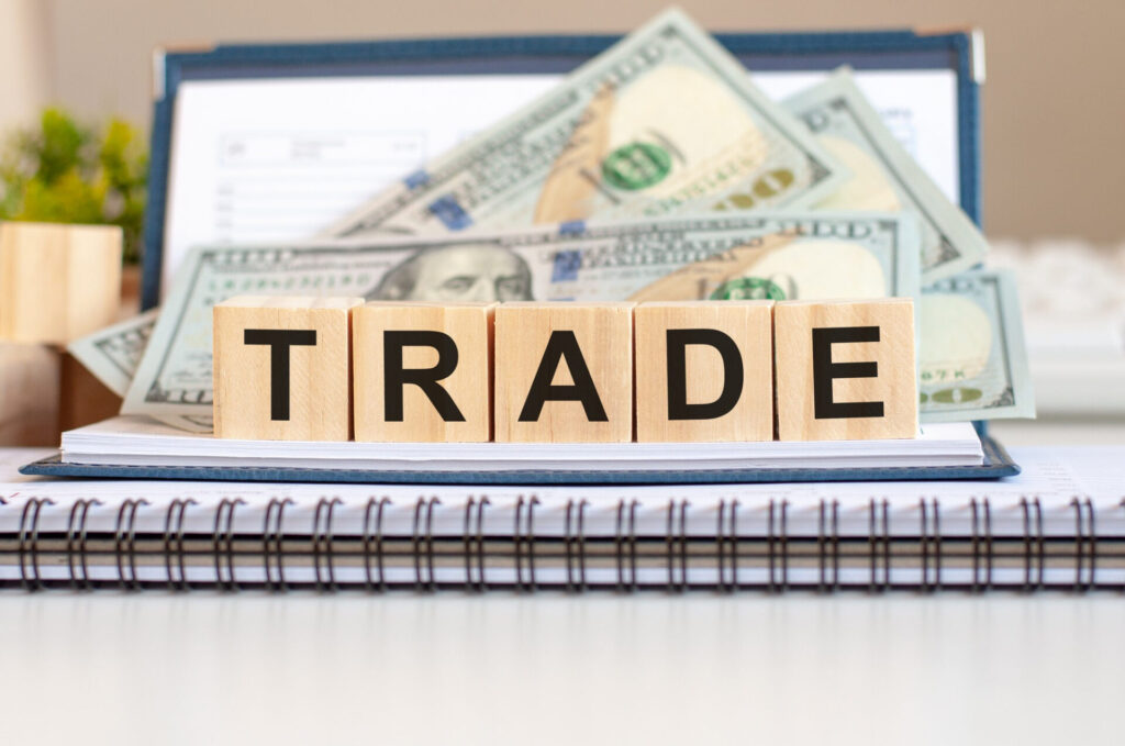 Trade money dollar bills