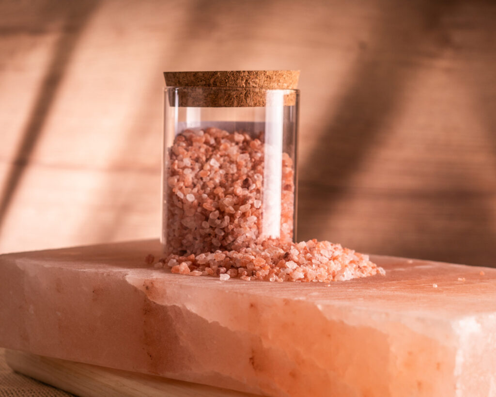 Salt in a storage container